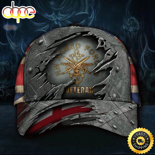 British Army Veteran Hat Union Jack England Flag Cap Patriotic Custom Cosplay Hat Classic Cap