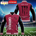 Custom Name - Arizona Cardinals Baseball Jacket For Fan