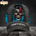 Custom Name Carolina Panthers NFL Skull Chain Baseball Classic Cap