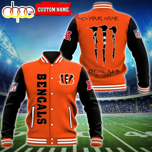Custom Name - Cincinnati Bengals Baseball Jacket For Fan