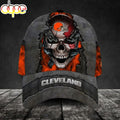 Custom Name Cleveland Browns NFL Skull Chain Baseball Classic Cap