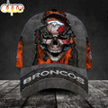Custom Name Denver Broncos NFL Skull Chain Baseball Classic Cap