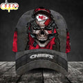 Custom Name Kansas City Chiefs NFL Skull Chain Baseball Classic Cap