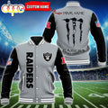 Custom Name - Las Vegas Raiders Baseball Jacket For Fan