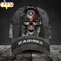 Custom Name Las Vegas Raiders NFL Skull Chain Baseball Classic Cap