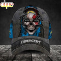 Custom Name Los Angeles Chargers NFL Skull Chain Baseball Classic Cap