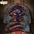Custom Name NFL Baltimore Ravens Skull All Over Print 3D Classic Cap