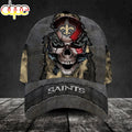 Custom Name New Orleans Saints NFL Skull Chain Baseball Classic Cap