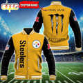 Custom Name - Pittsburgh Steelers Baseball Jacket For Fan