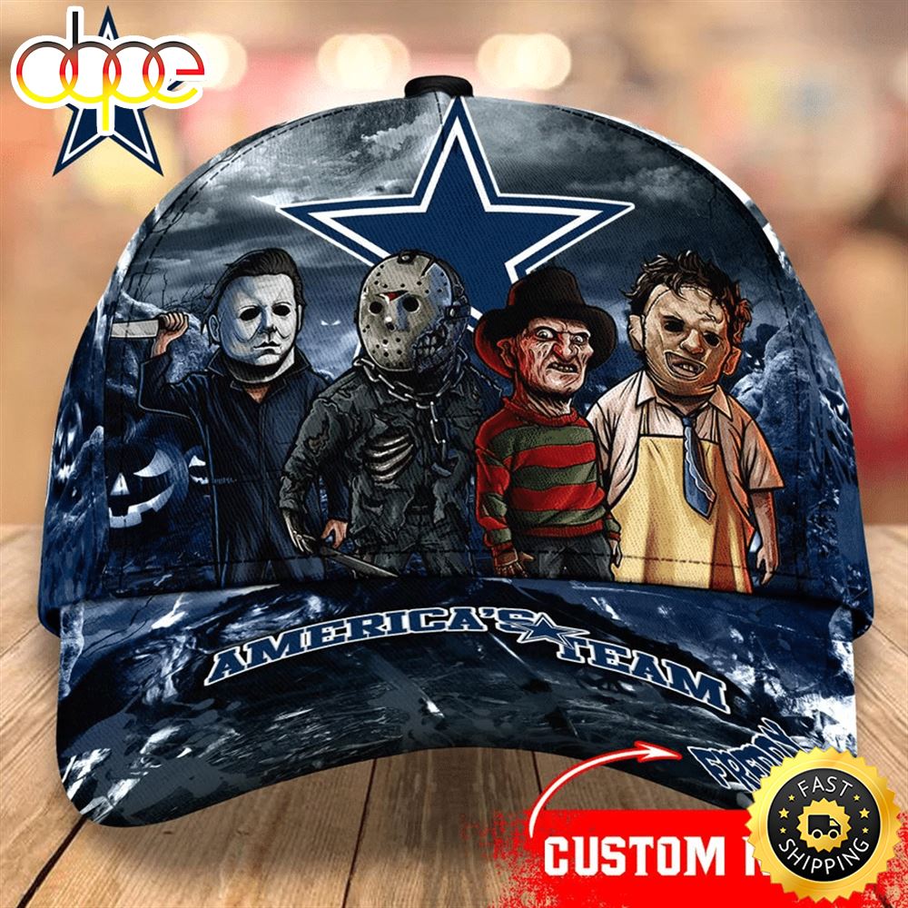 Dallas Cowboys  Nfl Personalized Trending Cap Mixed Horror Movie Characters