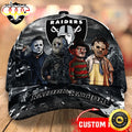 Las Vegas Raiders  Nfl Personalized Trending Cap Mixed Horror Movie Characters