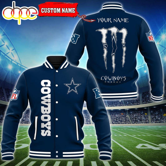 NFL Custom Name Dallas Cowboys Baseball Jacket