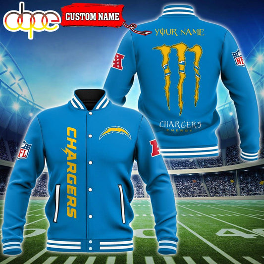 NFL Custom Name Los Angeles Chargers Baseball Jacket