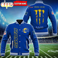 NFL Custom Name Los Angeles Rams Baseball Jacket