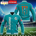 NFL Custom Name Miami Dolphins Baseball Jacket