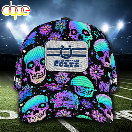 NFL Indianapolis Colts Custom Name Cap Skull