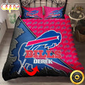 NFL Buffalo Bills Custom Name Royal Blue Red Bedding Set