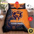 NFL Chicago Bears Custom Name Big Logo Bedding Set