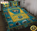 NFL Jacksonville Jaguars Custom Name Teal Gold Bedding Set