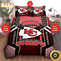 NFL Kansas City Chiefs Custom Name Red Black Bedding Set