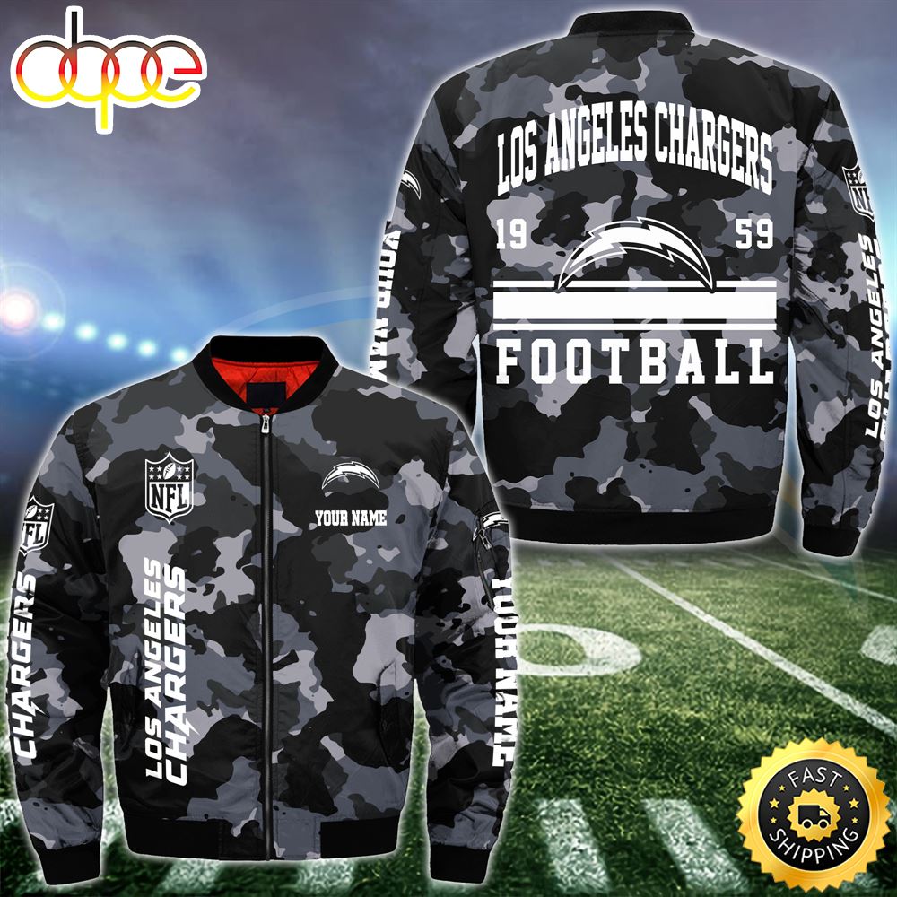 NFL Los Angeles Chargers Bomber Jacket Custom Your Name