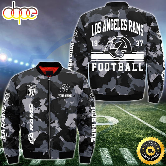 NFL Los Angeles Rams Bomber Jacket Custom Your Name