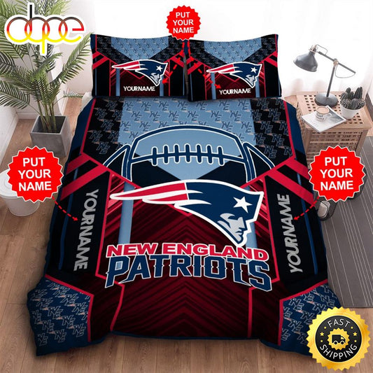 NFL New England Patriots Custom Name Special Bedding Set