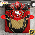 NFL San Francisco 49ers Custom Name Red Golden Black Bedding Set