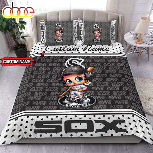 Personalized Name MLB Chicago White Sox Baseball Bedding Set