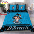 Personalized Name MLB Miami Marlins Baseball Bedding Set
