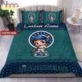 Personalized Name MLB Seattle Mariners Baseball Bedding Set