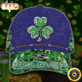 Personalized Baltimore Ravens St Patrick Day All Over Print 3D Baseball Cap - Blue Green-TPH