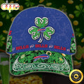 Personalized Buffalo Bills St Patrick Day All Over Print 3D Baseball Cap - Blue Green-TPH