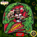 Personalized Kansas City Chiefs Mascot St Patrick Day All Over Print 3D Baseball Cap - Green Red-TPH