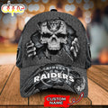 Personalized Las Vegas Raiders Skeleton All Over Print 3D Classic Cap
