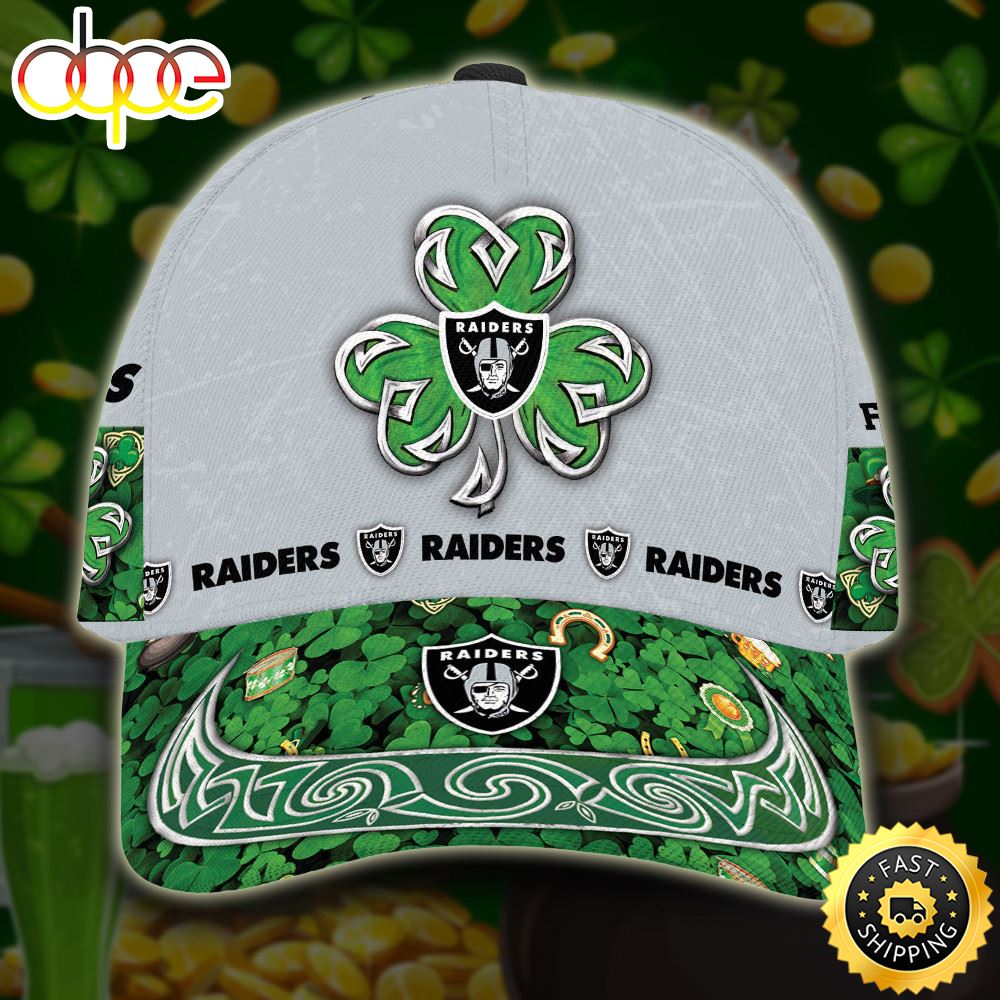Personalized Las Vegas Raiders St Patrick's Day All Over Print 3D Classic Cap-TPH