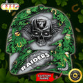 Personalized Las Vegas Raiders St Patrick's Day Skull All Over Print 3D Classic Cap-TPH