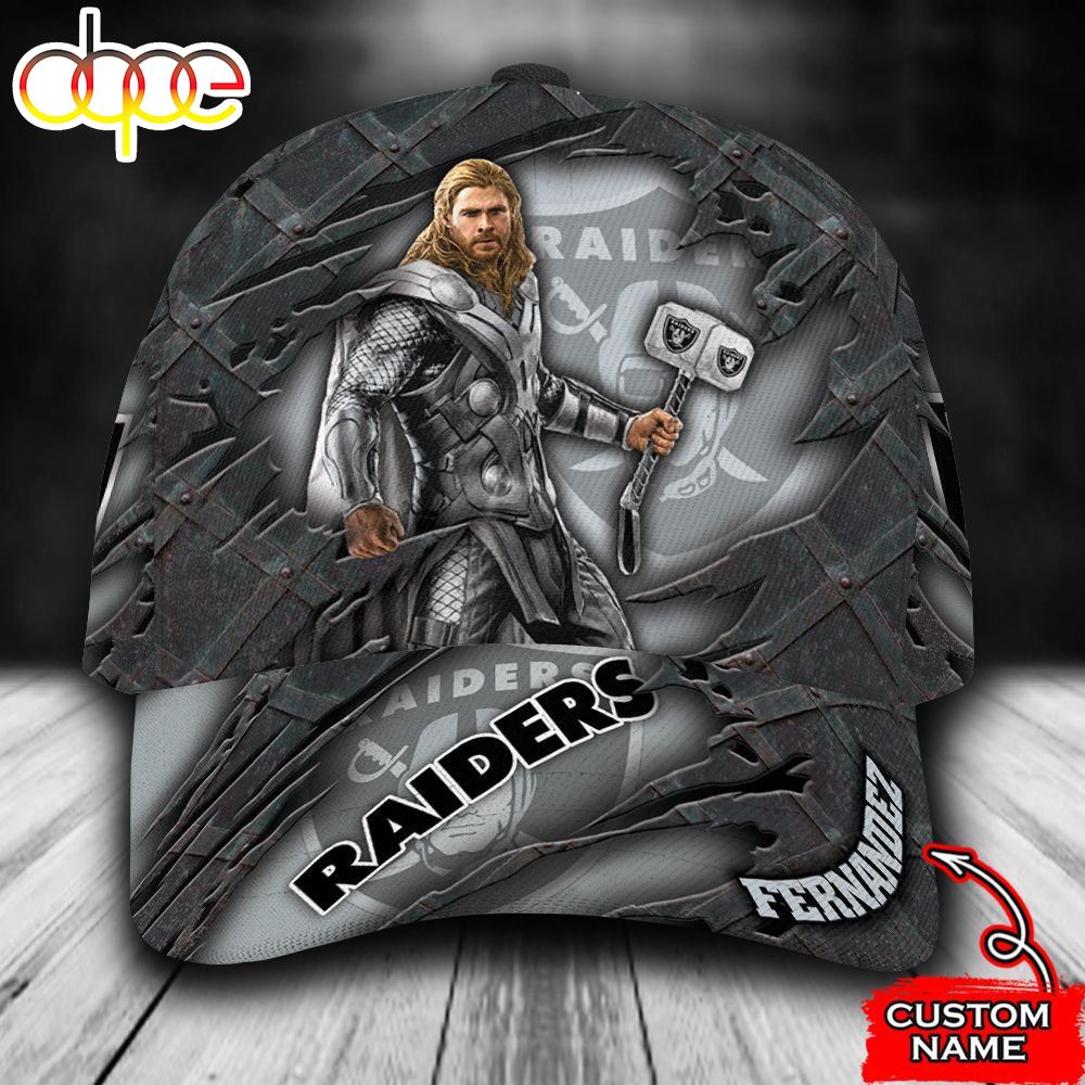 Personalized Las Vegas Raiders Thor All Over Print 3D Classic Cap