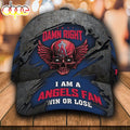 Personalized Los Angeles Angels Skull Damn Right All Over Print 3D Classic Cap