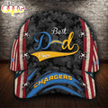 Personalized Los Angeles Chargers Best Dad USA Flag All Over Print 3D Baseball Cap