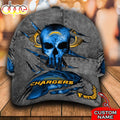 Personalized Los Angeles Chargers Skull All Over Print 3D Baseball Cap