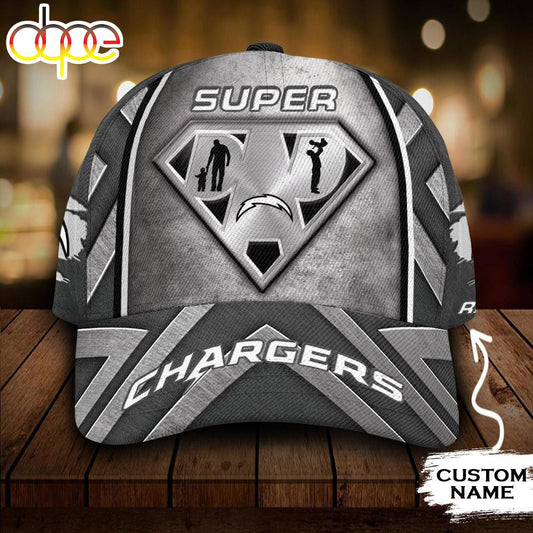 Personalized Los Angeles Chargers Superman Dad All Over Print 3D Classic Cap