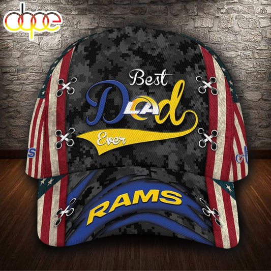 Personalized Los Angeles Rams Best Dad All Over Print 3D Classic Cap