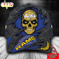 Personalized Los Angeles Rams Skull All Over Print 3D Baseball Cap