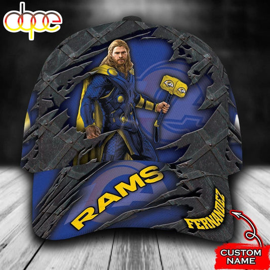 Personalized Los Angeles Rams Thor Marvel All Over Print 3D Baseball Cap