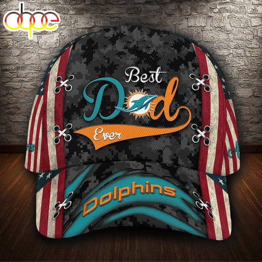 Personalized Miami Dolphins Best Dad Ever All Over Print 3D Classic Cap