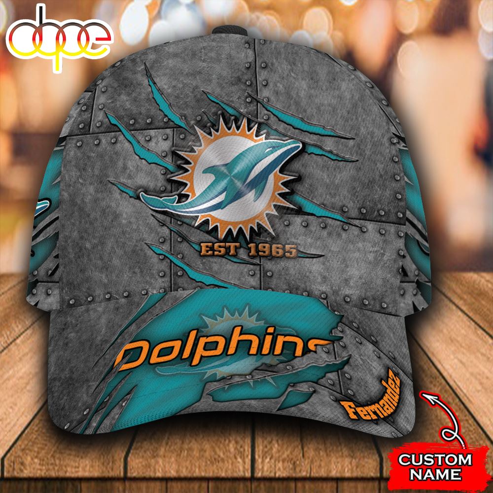 Personalized Miami Dolphins Est 1965 All Over Print 3D Baseball Cap