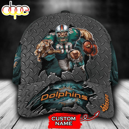 Personalized Miami Dolphins Rivet All Over Print 3D Classic Cap