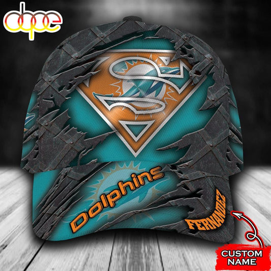 Personalized Miami Dolphins Superman All Over Print 3D Classic Cap