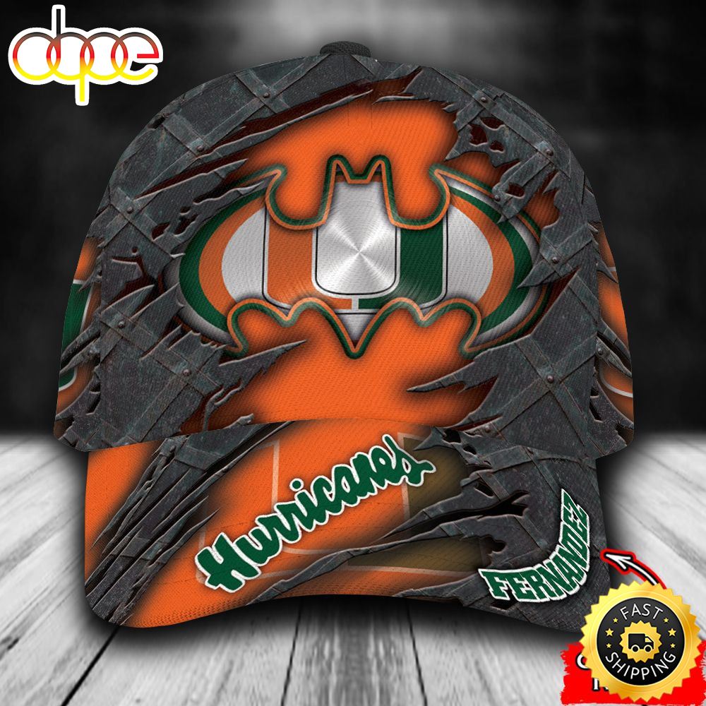 Personalized Miami Hurricanes Batman All Over Print 3D Classic Cap